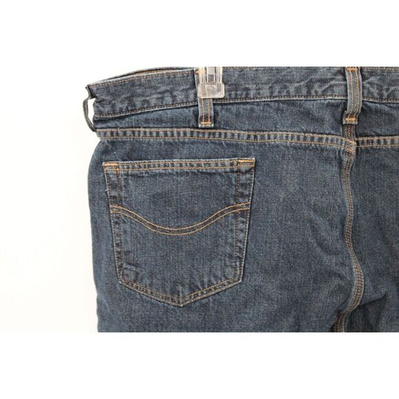 Carhartt 44x32 Mens Blue Denim 5-Pocket Relaxed Fit Dark Wash Jeans 100603 - Picture 6 of 8